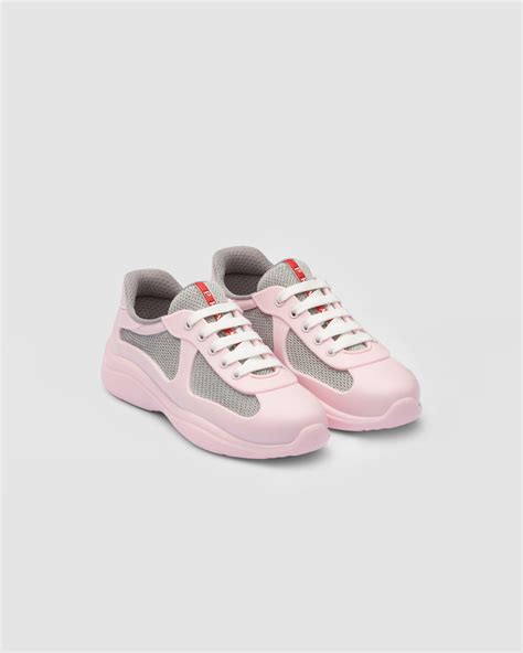 prada pink crystal shoes|Prada cup sneakers pink.